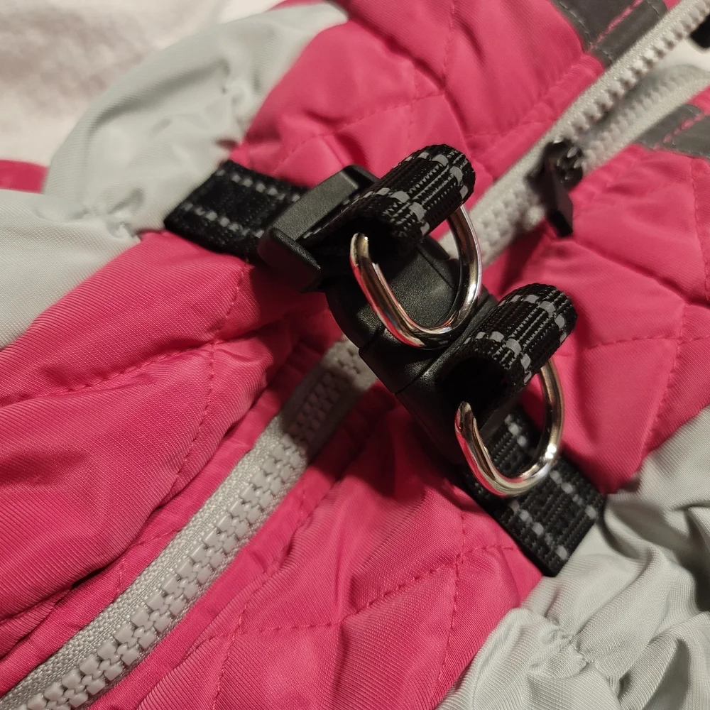 Nwot. Never Used.   Dog Parka Fuzzy Cozy Dog Jacket Pink Medium - Picture 5 of 15